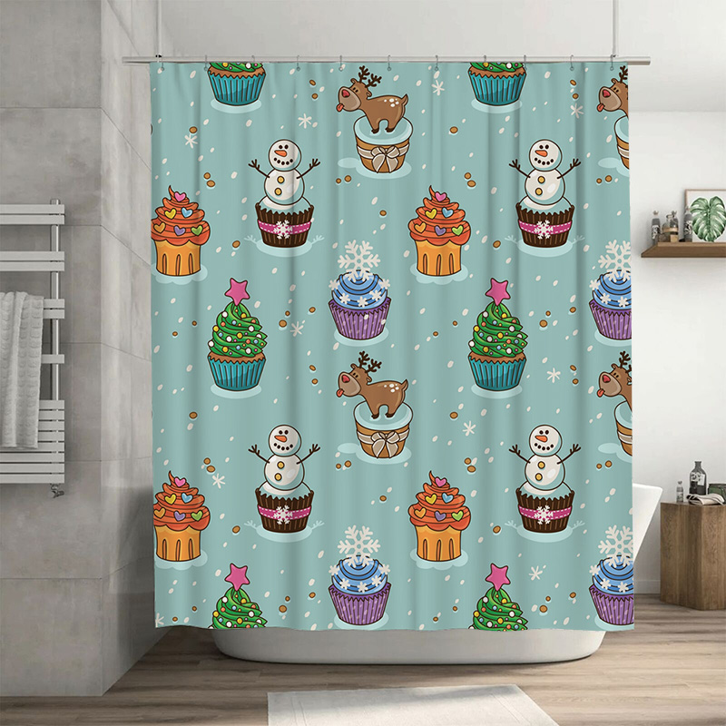 Home Decor Bathroom Ideas - TU Affascinante tenda da doccia natalizia