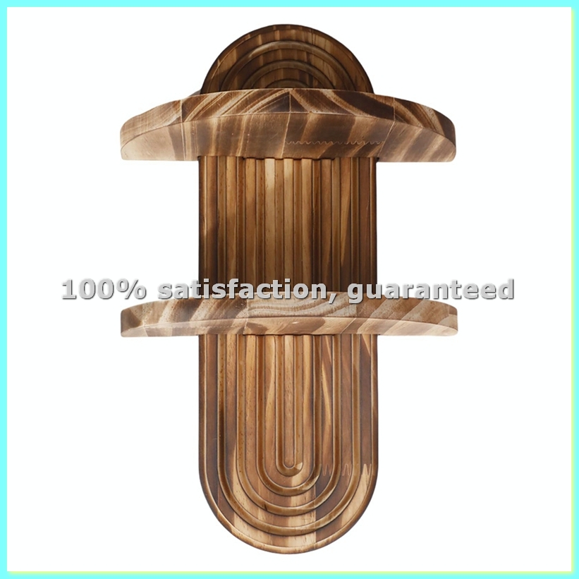 Home Bathroom Shelf - Mensola Geometrica da Parete in Legno
