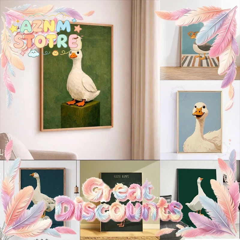 Home Decor Bathroom Ideas - Poster con Anatra e Oca, Arte
