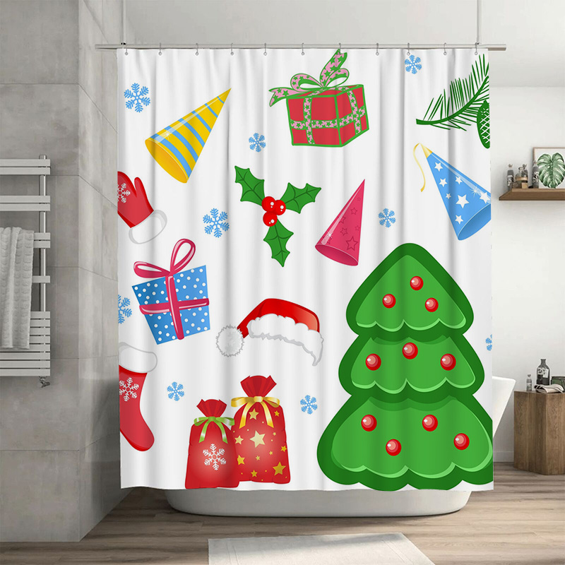 Home Decor Bathroom Ideas - TU Tenda da doccia Natale Foresta