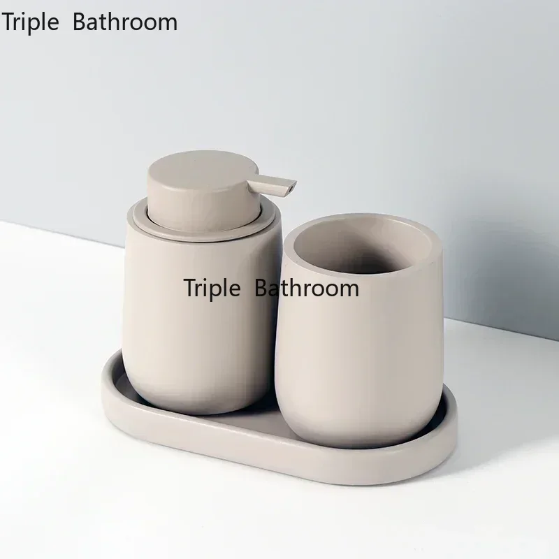 Home Essentials Bathroom Accessories - Resina lozione bottiglia collutorio tazza vassoio