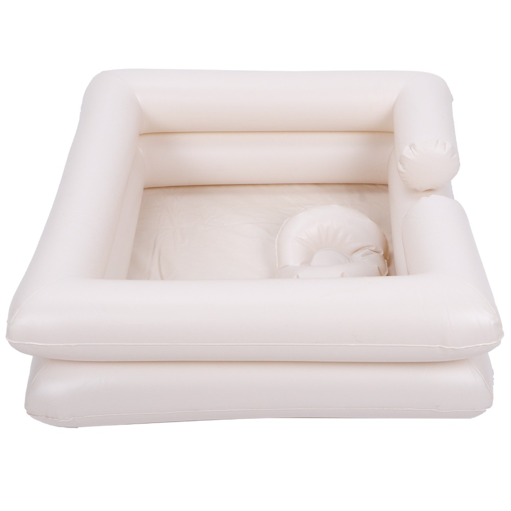 Bathtub Pillow Inflatable - Lavabo Gonfiabile in PVC Bianco Facile