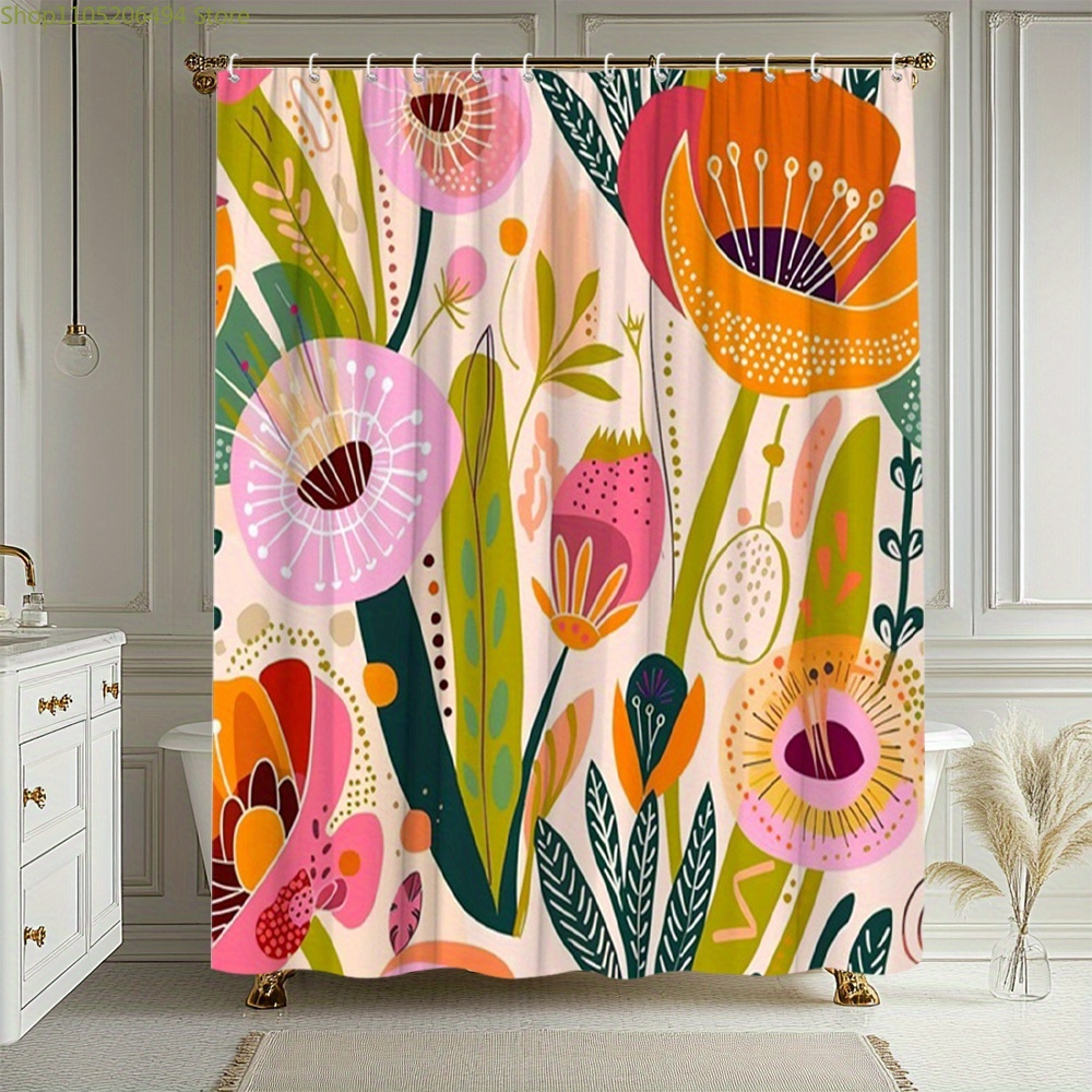 Tenda da Doccia con Motivo Flo - Home Decor Bathroom Ideas recensione e prezzo