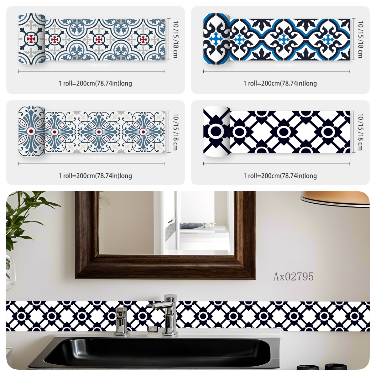 Adesivi Decorativi per Bordi P - Home Bathroom Tiles Design recensione e prezzo